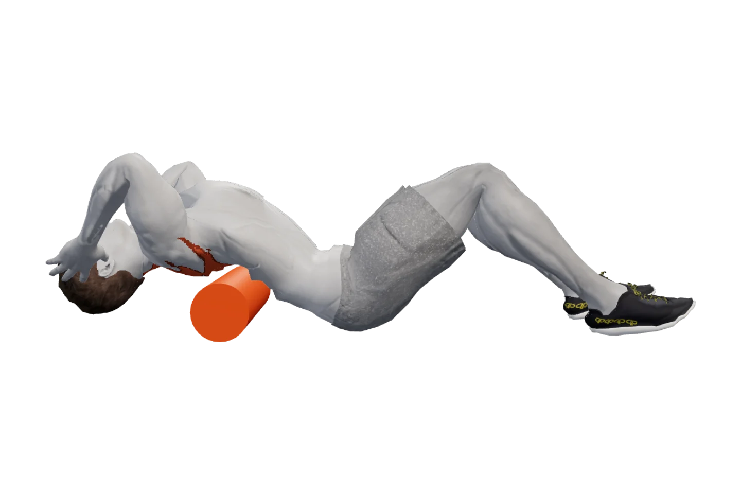 Rintarangan ojennus foam rollerilla